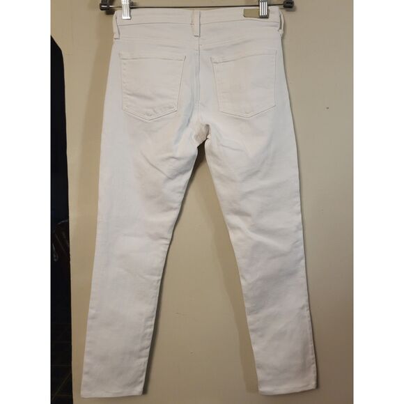 Adriano Goldschmied The Prima White Cigarette Leg Jeans Women 26 Regular Skinny - Picture 2 of 10